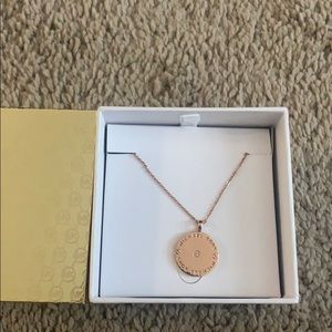 Rose gold MK pendant necklace